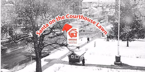 Santa on the Courthouse Lawn