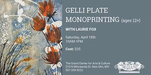 Gelli Plate Monoprinting Class @Cellar Press