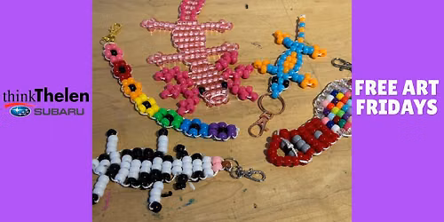 Thelen Free Art Friday Youth: Pony Bead Keychains with Allise Noble