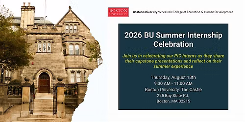BU Wheelock Summer Internship Celebration