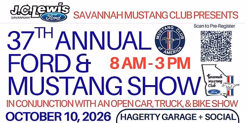37th Annual Ford & Mustang Show (w\/ Open Car, Truck, & Bike Show)