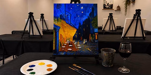 Paint & Sip in Eugene, Oregon \u201cVan Gogh: Cafe Terrace at Night\u201d