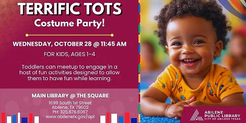 Terrific Tots: Costume Party (Main Library)