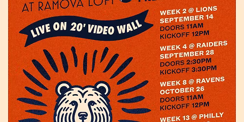 Bears Watch Party in the Ramova Loft