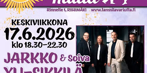 Riutan Keskiviikkotanssit! JARKKO YLI-SIKKIL\u00c4 & SOIVA