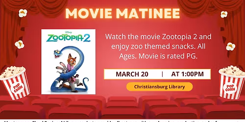 Movie Matinee: Zootopia 2