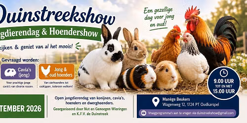 Open Jongdierendag en Hoendershow De Duinstreekshow - Noord-Holland
