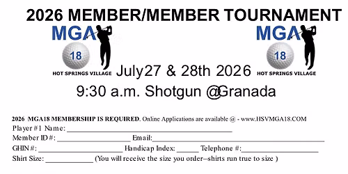 Hot Springs village member-member golf tournament