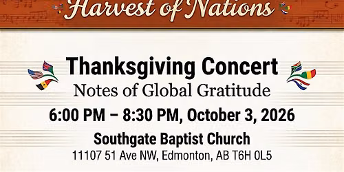 2026 Thanksgiving Concert: Harvest of the Nations