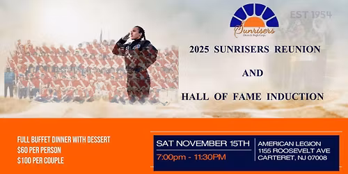 Sunrisers Reunion & 2025 SHoF Induction Dinner