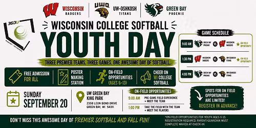 Wisconsin College Softball YOUTH DAY
