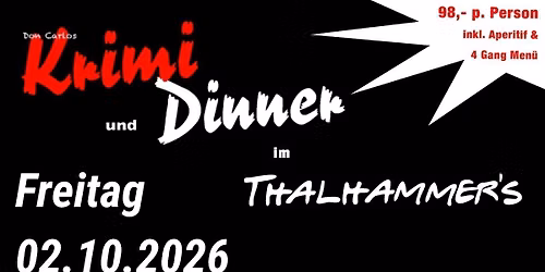 Krimi & Dinner 02.10.2026