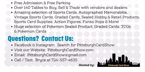 Sports Cards, Sports Collectibles, Pok\u00e9mon & TCG SUPER Show at Sandusky Mall in Sandusky, Ohio!!