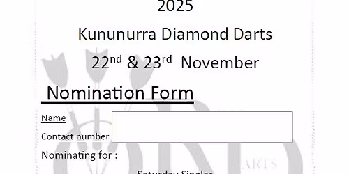 Kununurra Diamond Darts