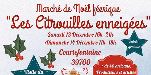 March\u00e9 de No\u00ebl f\u00e9erique "les Citrouilles enneig\u00e9es "