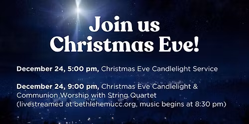 Christmas Eve Candlelight and Communion Worship with String Quartet