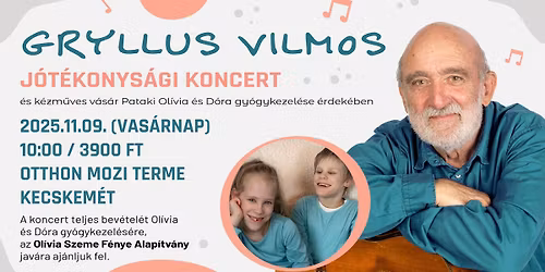 TELTH\u00c1Z!J\u00f3t\u00e9konys\u00e1gi koncert \u00e9s k\u00e9zm\u0171ves v\u00e1s\u00e1r Ol\u00edvia \u00e9s D\u00f3ra gy\u00f3gykezel\u00e9se \u00e9rdek\u00e9ben 