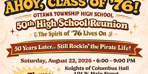 Ottawa High School 50th Class reunion Class of 1976