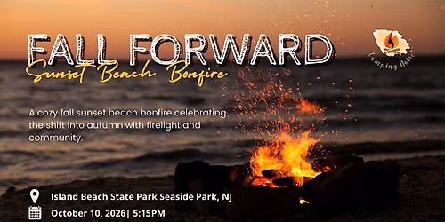 Fall Forward Sunset Beach Bonfire