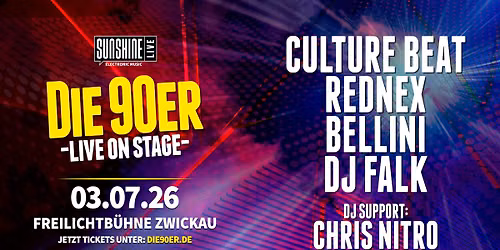 SUNSHINE LIVE: DIE 90ER - Live on Stage | Freilichtb\u00fchne Zwickau