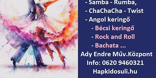Hobby T\u00e1nctanfolyam az Adyban cs\u00fct.19 \u00f3ra