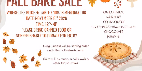 FALL BAKE SALE & FESTIVAL