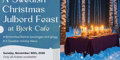 Special invitation to a Swedish Christmas Julbord Feast