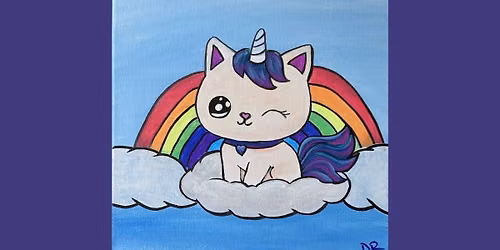 Kawaii Unicorn Kitty Art Camp Ages 6-12 @ Happily Painted Studio