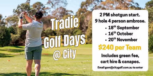 Tradie Golf Days @ City