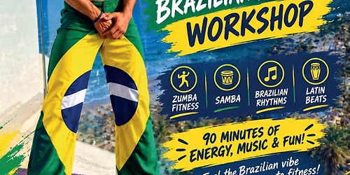 SPECIAL 90 MINS CLASS ZUMBA FITNESS & BRAZILIAN RHYTHMS WORKSHOP
