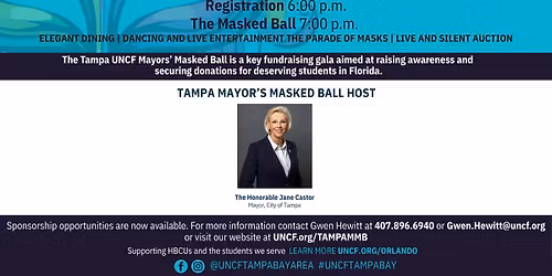 3rd Annual UNCF Tampa Mayors' Masked Ball 2026