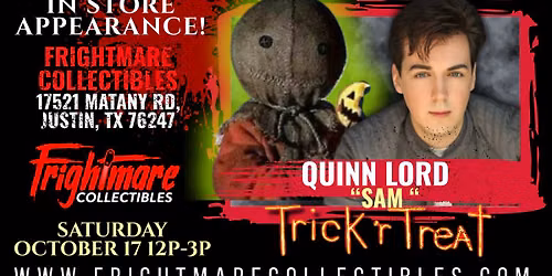 Meet Trick r Treat's Sam\/Quinn Lord at Frightmare Collectibles