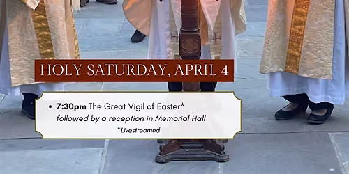 Holy Week at Grace Church: Holy Saturday