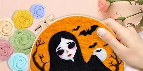Halloween Felting Painting Art Workshop