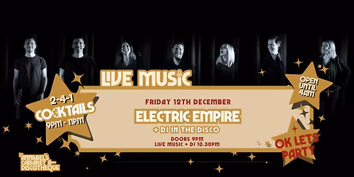 Live Music: ELECTRIC EMPIRE  \/\/ Annabel\u2019s Cabaret & Discotheque