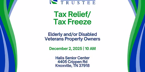 Tax Relief\/Tax Freeze & Disabled Veterans Benefits