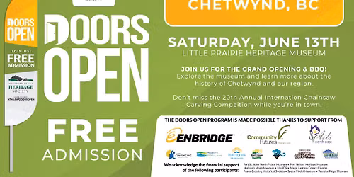 DOORS OPEN 2026 - Chetwynd - FREE EVENT