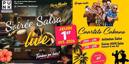 Soir\u00e9e Salsa Live (Paris 11e) - Asso Paris Mambo