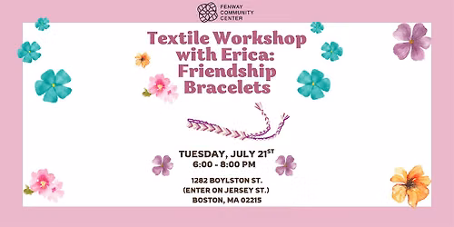 Textile Workshop with Erica: Friendship Bracelets