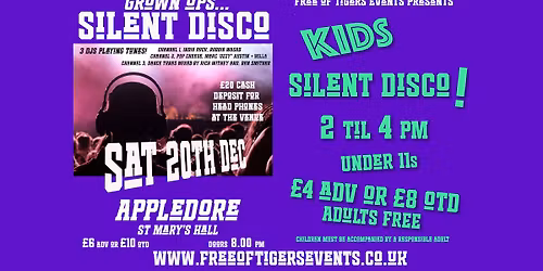 Silent Disco Appledore!  Adults AFTER the kids! 