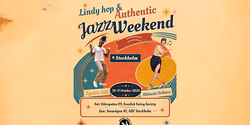 A lindy hop & solo jazz weekend with Tyedric Hill and Mikaela Hellsten