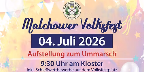 Ummarsch Volksfest Malchow 2026
