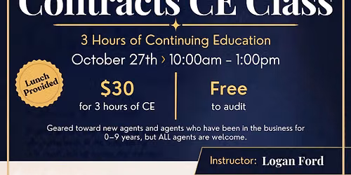 Real Estate Contracts CE Class