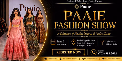 Paaie Fashion Show in Dulles Town Center Mall, Sterling VA
