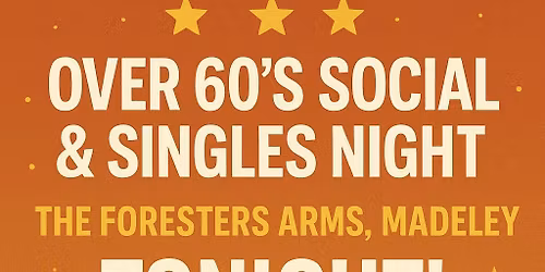 Over 60\u2019s Social & Singles night 