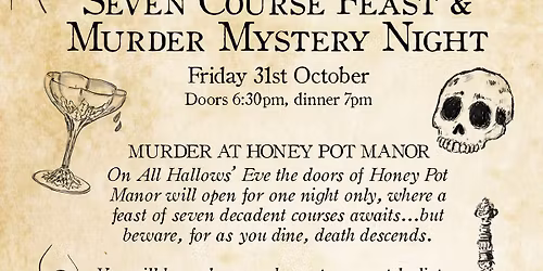 Murder At Honey Pot Manor: Murder Mystery & Feast Night!
