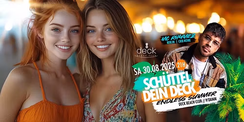 SCH\u00dcTTEL DEIN DECK \/ 30.08.2024 \/ Deck Heiligendamm \/ 1 MC - 2 DJs