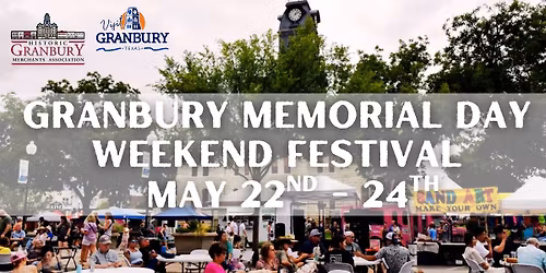 Granbury Square 2026 Memorial Day Weekend Festival