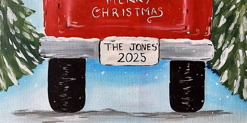 Dashing through the snow Paint and Sip in Old Towne Orange!