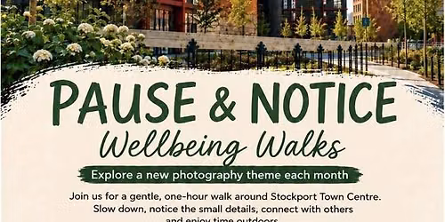 Stockroom FREE Monthly Wellbeing Walks